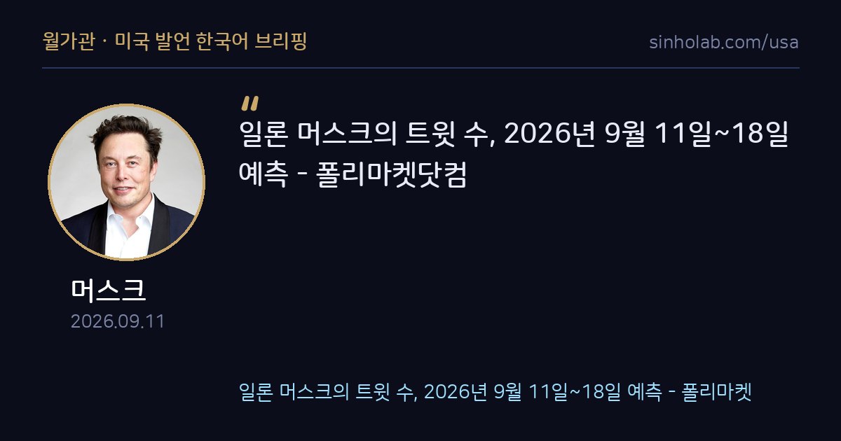 머스크, X 게시물 수 놓고 폴리마켓 베팅 상품 등장